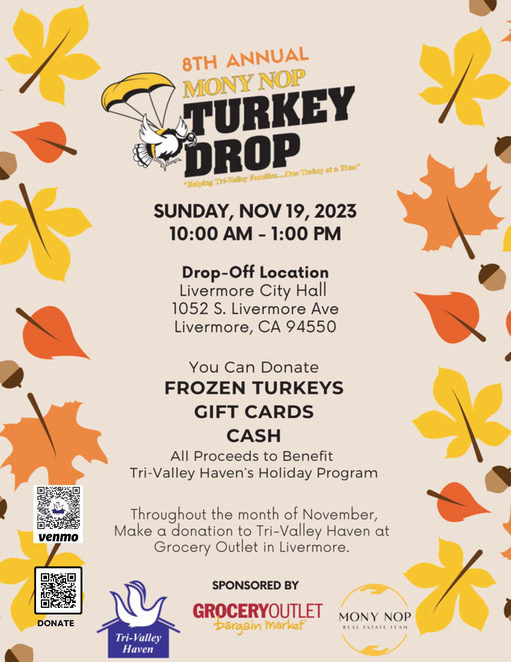 Mony Nop Turkey Drop Tri Valley Haven