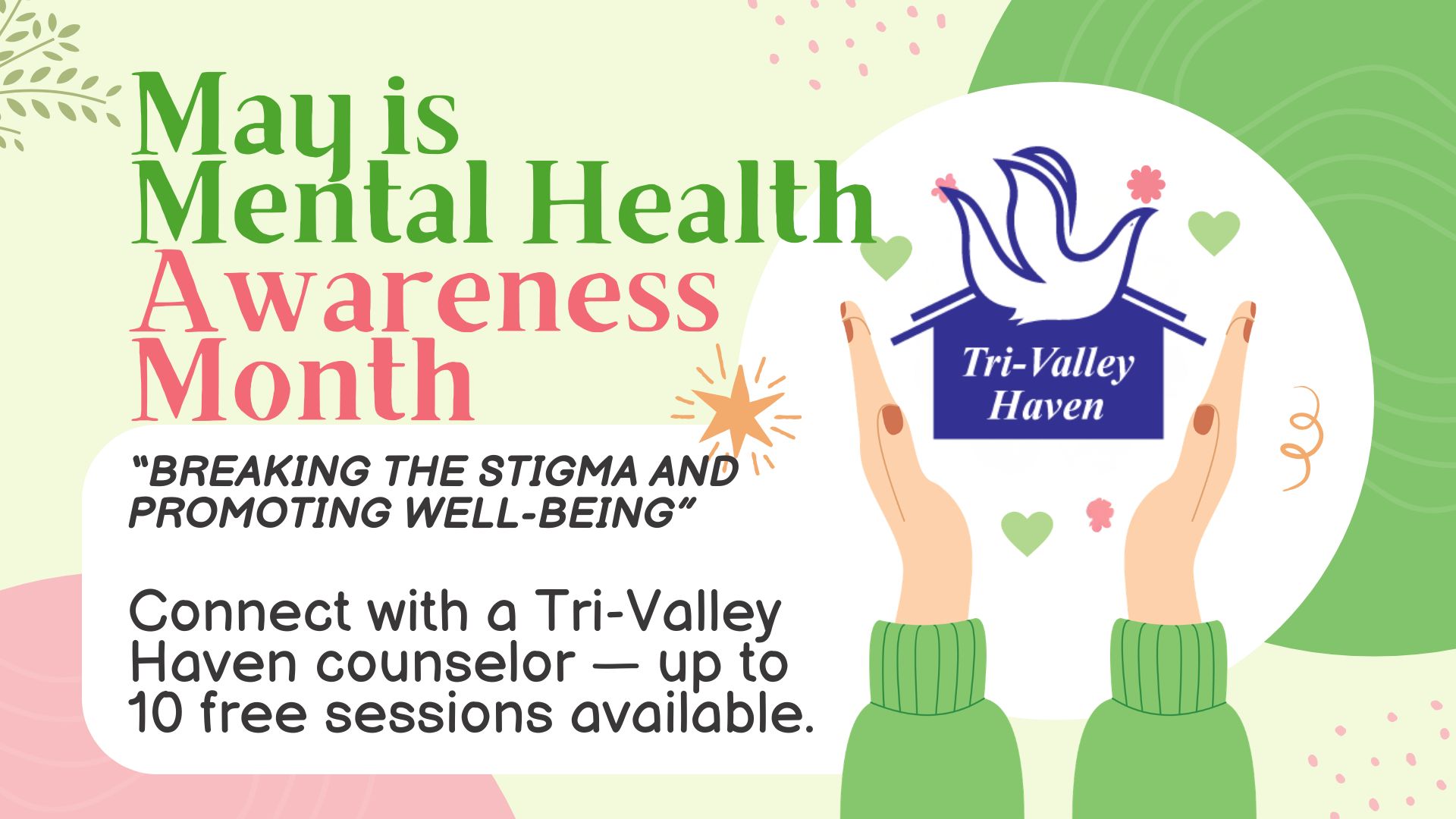 Green Pink and White Illustrative Mental Health Awareness Presentation (2)